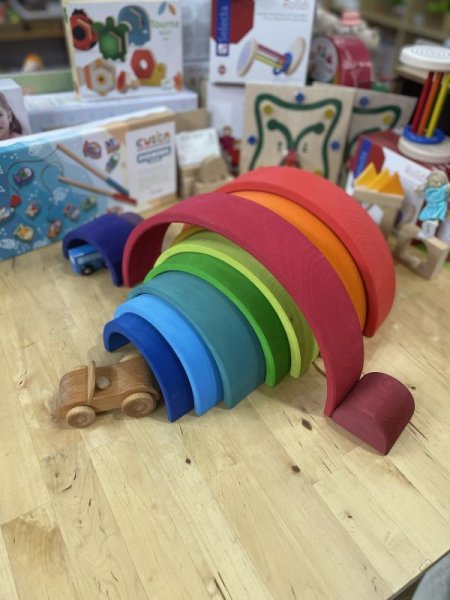 画像3: にじいろトンネル大(1〜6才)※動画でも遊び方をご案内◇書籍「心を育てる積み木遊びのコツ」掲載品 (3)