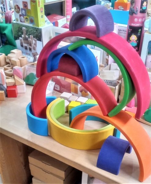 画像6: にじいろトンネル大(1〜6才)※動画でも遊び方をご案内◇書籍「心を育てる積み木遊びのコツ」掲載品 (6)