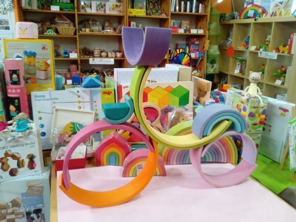 画像12: にじいろトンネル大(1〜6才)※動画でも遊び方をご案内◇書籍「心を育てる積み木遊びのコツ」掲載品 (12)