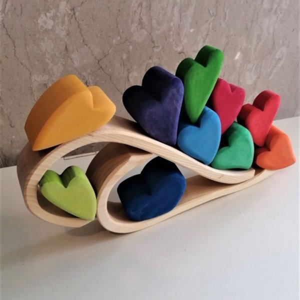 画像3: ハートの積木・レインボー(1〜6才)◇書籍「心を育てる積み木遊びのコツ」掲載品 (3)